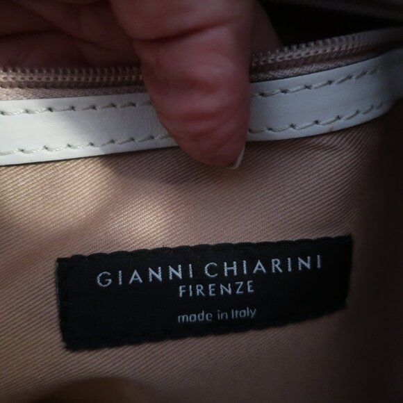 Womens Gianni Chiarini Firenze White Leather Hobo Shoulder Handbag * - Picture 12 of 16